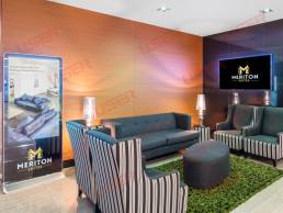 55 floor standing digital signage in Meriton Hotel Australia