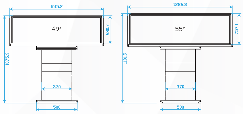 kiosk screen size