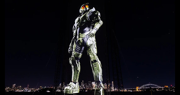 ‘World’s tallest holograms’ bring TV series HALO to Earth