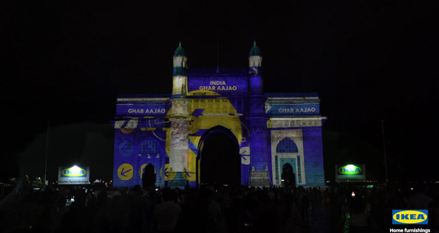 IKEA synchronises projection mapping across three cities